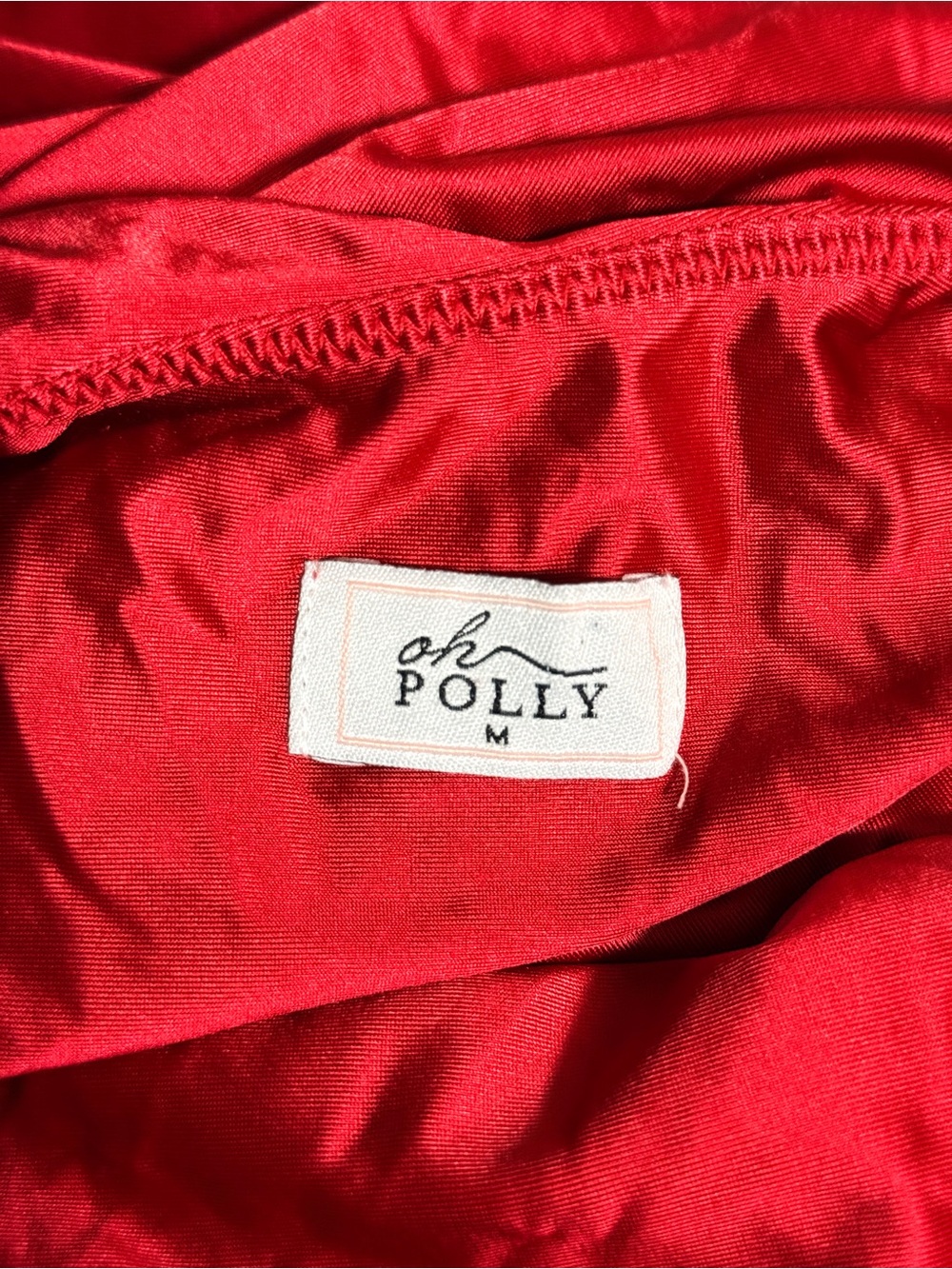 Oh Polly Adelina Cherry Red Asymmetric Tie Back Maxi Gown Medium - Picture 7 of 8